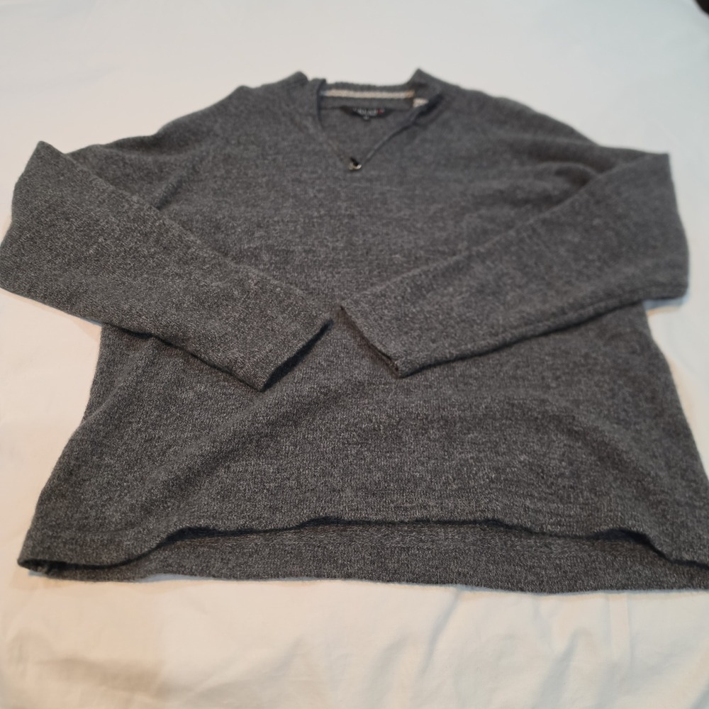 Iceland Quarter Zip Sweater Mens XL Grey Excellent Wool Blend Made in Italy
